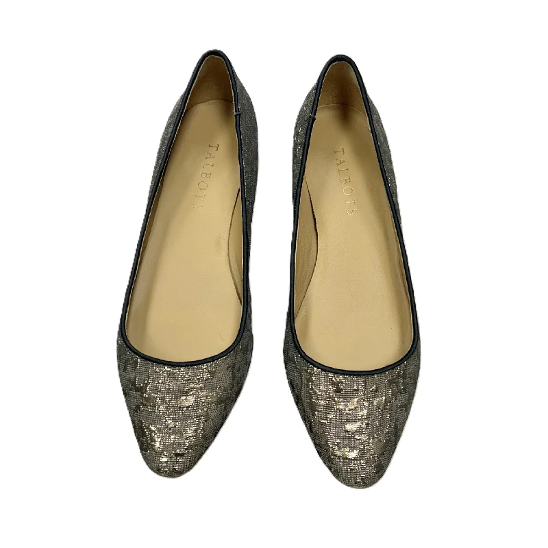 Flats with pet-friendly charm-Shoes Flats By Talbots In Black & Gold, Size: 5.5