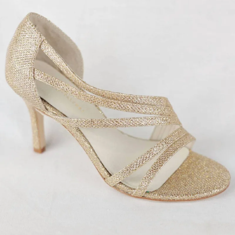 Omari Heel In Gold Leather