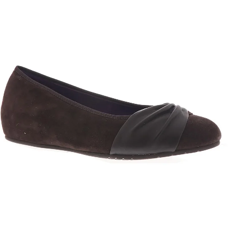 Flats near business areas-VANELi Womens Piper Suede Slip On Ballet Flats