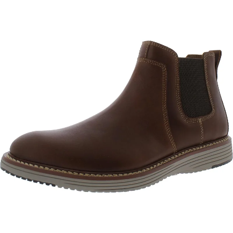 sandals with low profile-How to clean muddy boots-Johnston & Murphy Mens Upton Faux Leather Slip On Chelsea Boots