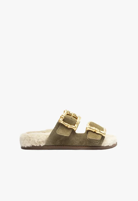 Flats with ample light-Enola Weekend Sporty Cow Suede Sandal