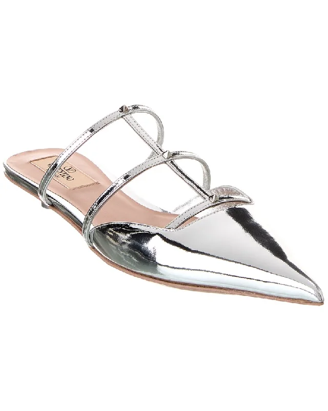 running shoes with sensor support-Valentino Rockstud Leather Mule