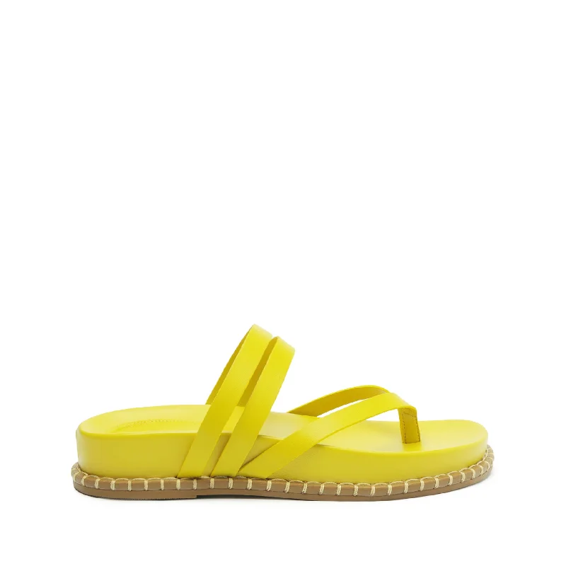 Flats with view-Rania Sporty Leather Sandal