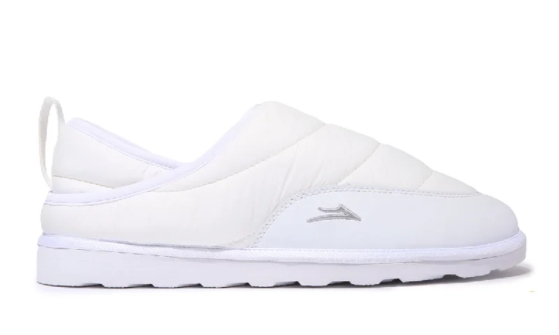 running shoes for post race comfort-Owen Slipper - White Nylon