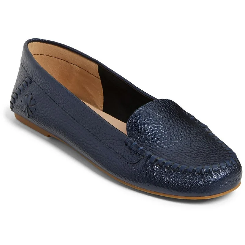 Loafers with eco comfort-Jack Rogers Womens Millie Mocassin Tumbled Leather Leather Slip On Loafers