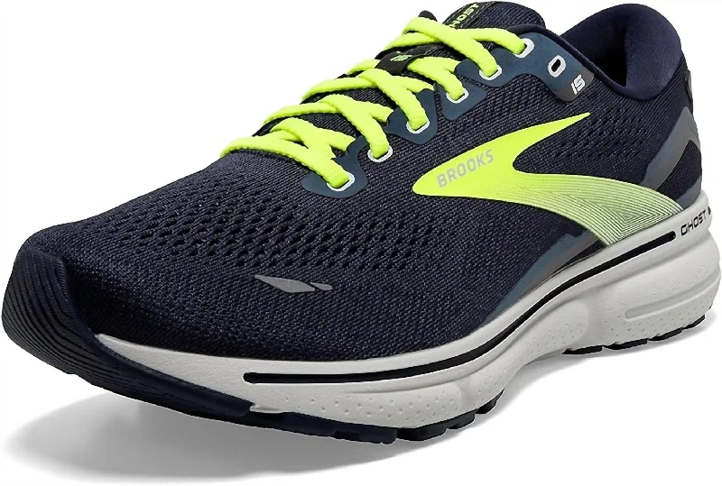 running shoes for office wear-Men's Ghost 15 Running Shoes In Peacoat/nightlife/grey