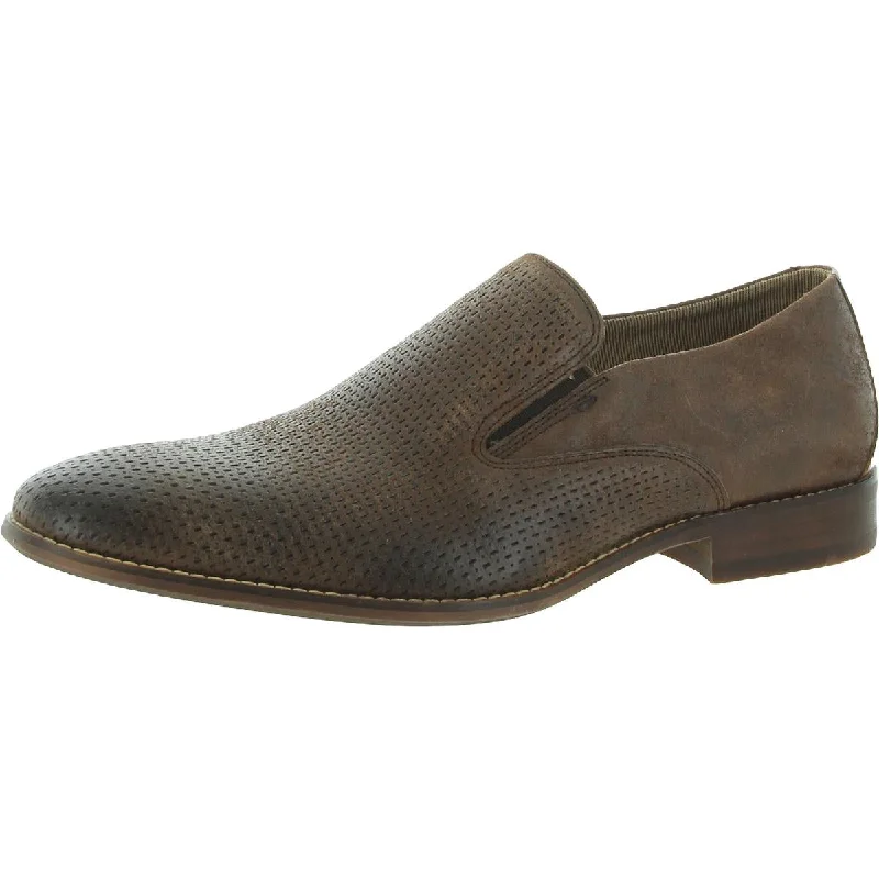 Loafers with sleek vibes-Steve Madden Mens Davlin Leather Perforated Loafers