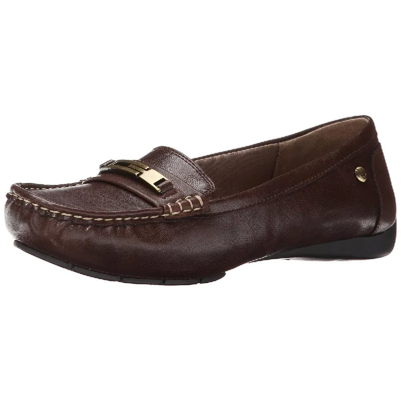 Loafers for cool trends-LifeStride Womens Viva Faux Leather Moc Toe Loafers