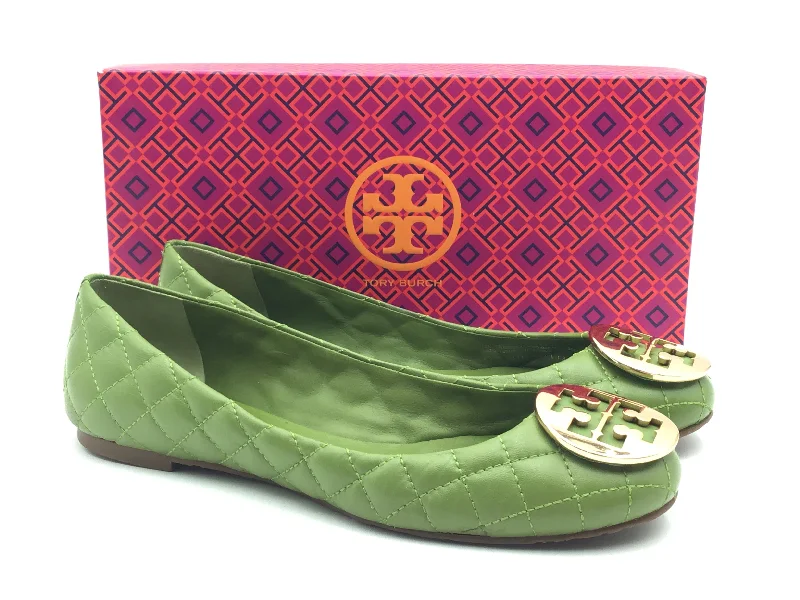 Flats in quiet suburbia-Shoes Flats By Tory Burch In Green, Size: 9