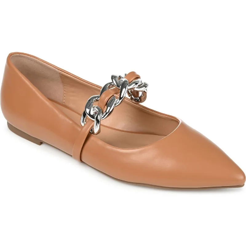 Loafers for spring looks-Journee Collection Womens Metinaa Faux Leather Embellished Loafers