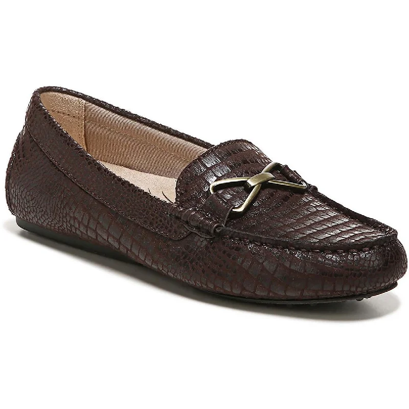 Loafers for casual style-LifeStride Womens Turnpike Faux Leather Round Toe Loafers