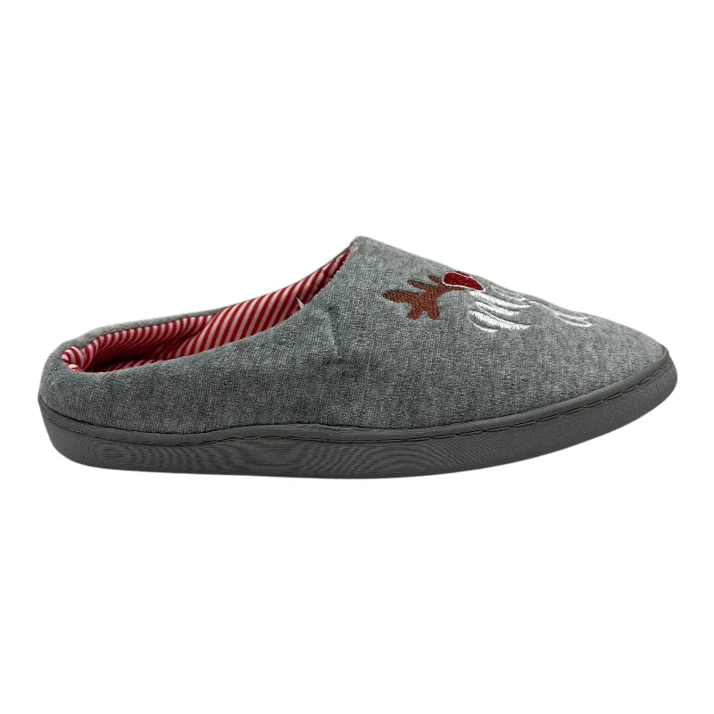 running shoes for sprinting-Slippers By Clothes Mentor In Grey