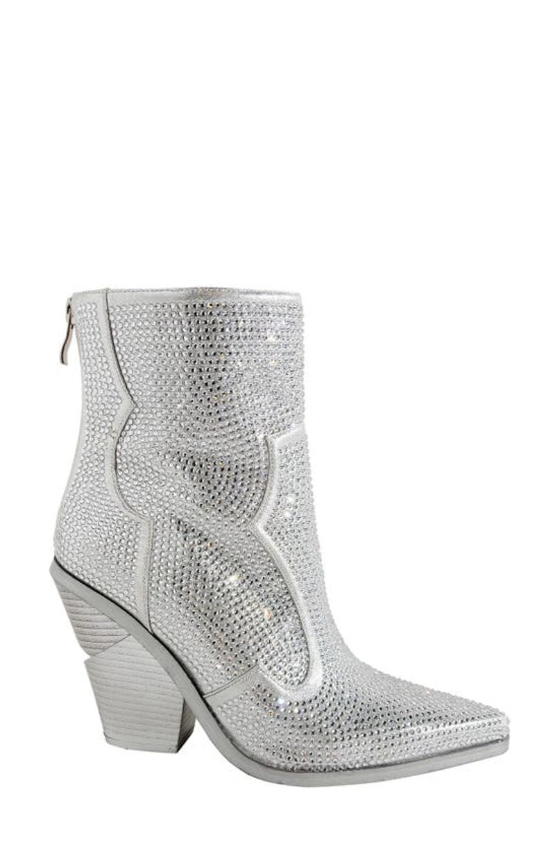 sandals for daily comfort-Best boots for smart casual-SOULARD-SILVER BLOCK BOOTIE