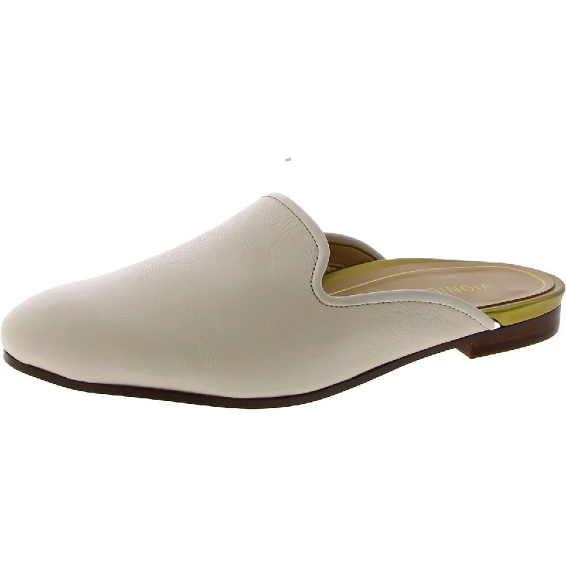 Flats with soundproofing-Vionic Womens Willa Mule Leather Slip-On Mules