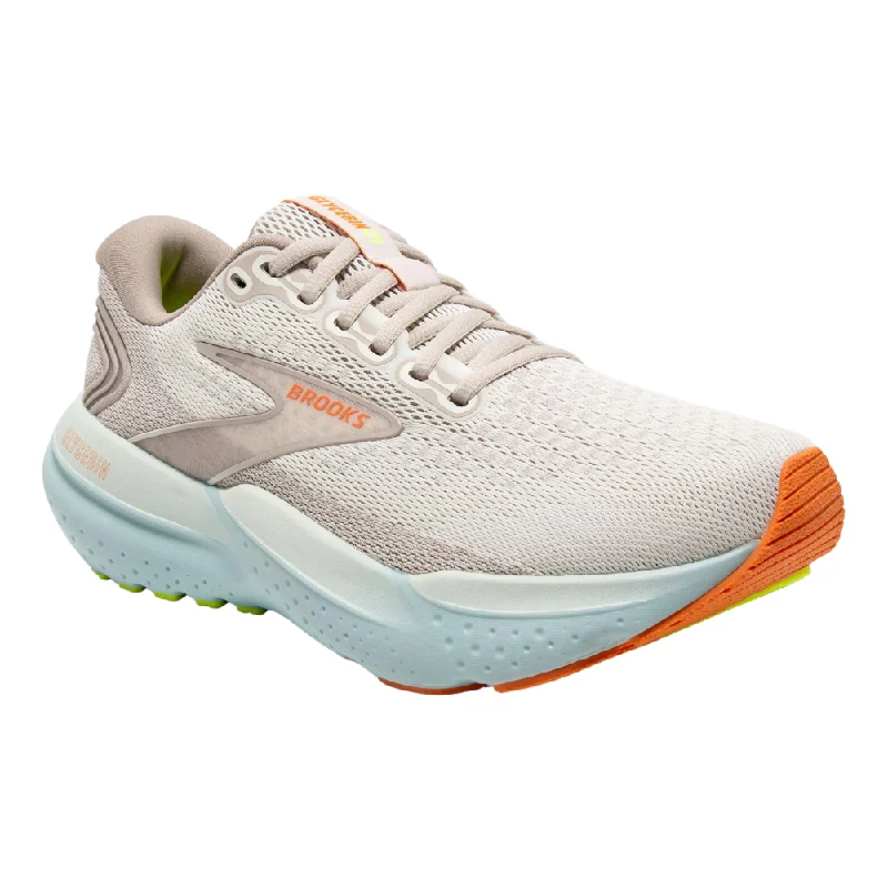 running shoes with reinforced toe-Brooks Glycerin GTS 21 Coconut/Aqua/Autumn Sunset Running Shoe (Women's)