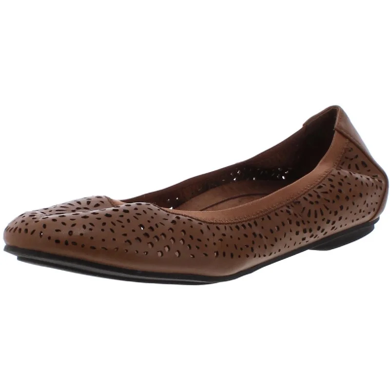 Flats in gated community-Vionic Womens Robyn Leather Perforated Ballet Flats