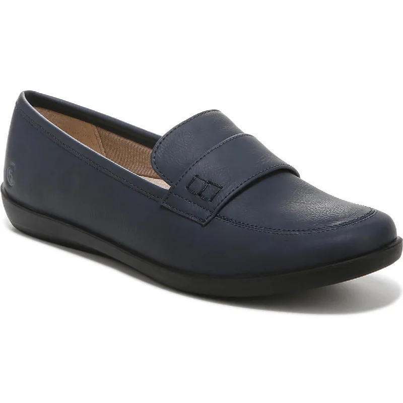 Loafers for city adventures-LifeStride Womens Nico Faux Leather Slip On Loafers