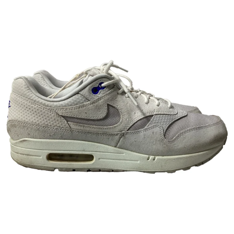 Nike Air Max 1 Pure Platinum Racer Sneakers in White Suede