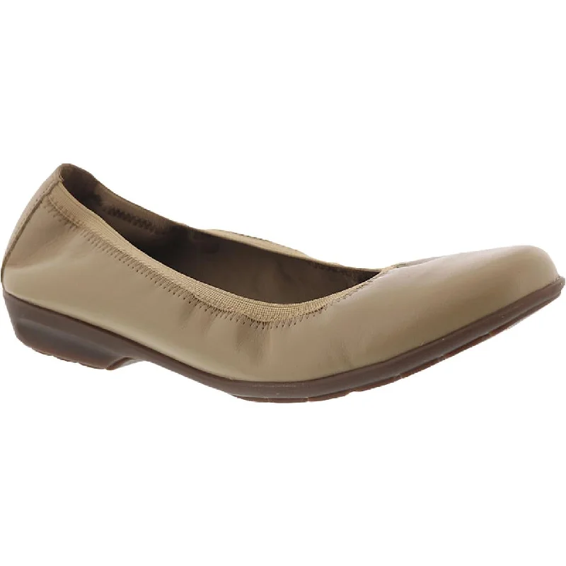 Flats with private balcony-Walking Cradles Womens Foley Leather Slip-On Ballet Flats