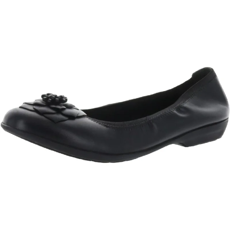 Flats with pet park-Walking Cradles Womens Feature Leather Slip On Ballet Flats