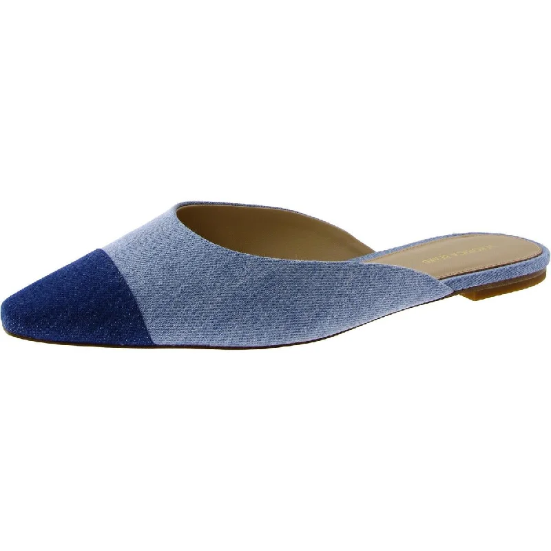 Flats with scenic charm-Veronica Beard Womens Carlotta Denim Slip On Mules