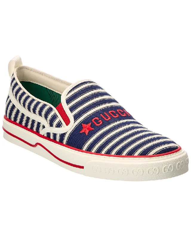 Gucci Tennis 1977 Canvas Slip-On Sneaker