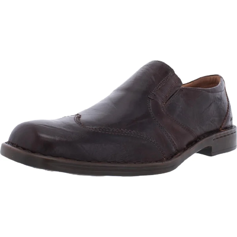 Loafers for casual trends-Josef Seibel Mens Leather Block Heel Loafers