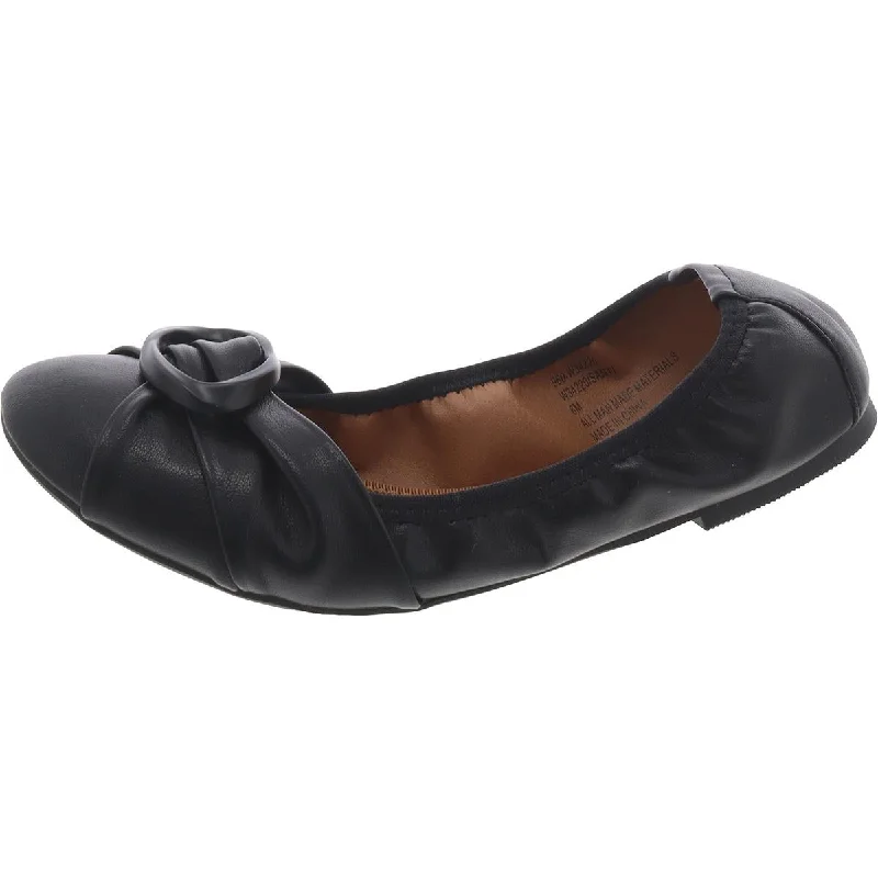 Flats in lively community-White Mountain Womens SANTI Faux Leather Slip On Ballet Flats