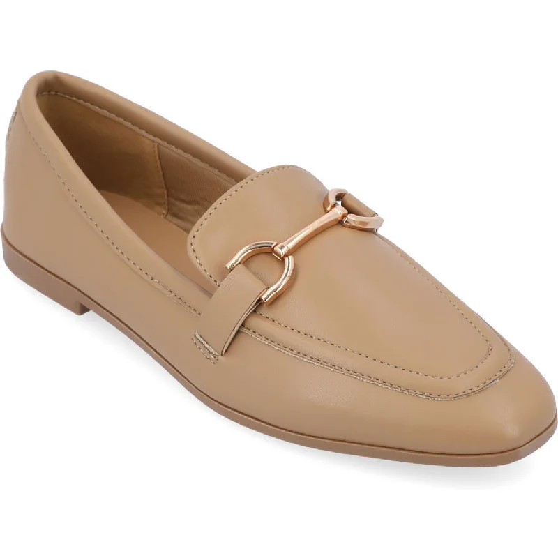 Affordable loafers online-Journee Collection Womens Mizza Faux Leather Slip On Loafers