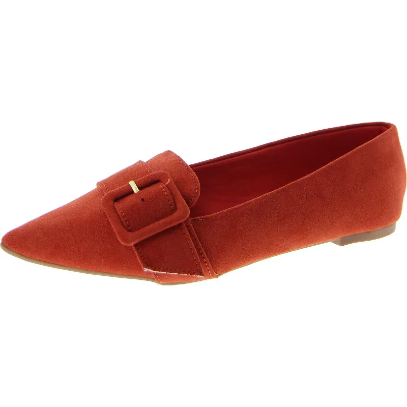 Vegan loafers for eco-friendly-Journee Collection Womens Pointed Toe Slip On Loafers