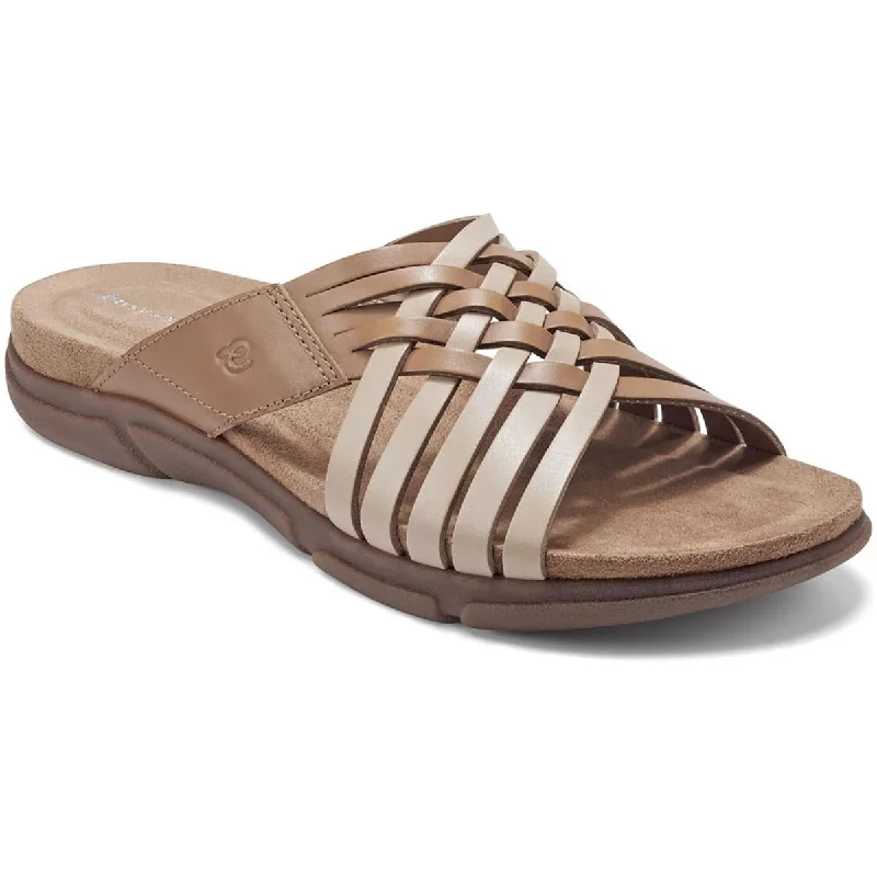 Easy Spirit Womens Meadow 9 Leather Comfort Wedge Sandals