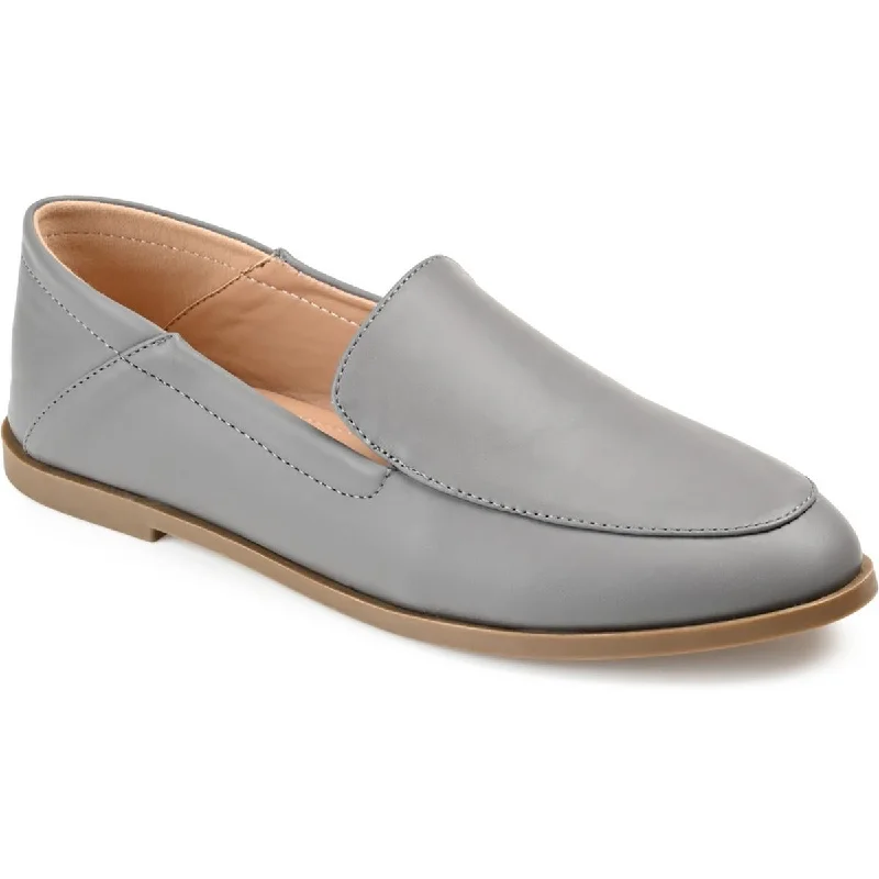 Loafers for city adventures-Journee Collection Womens Corinne Faux Leather Slip On Loafers