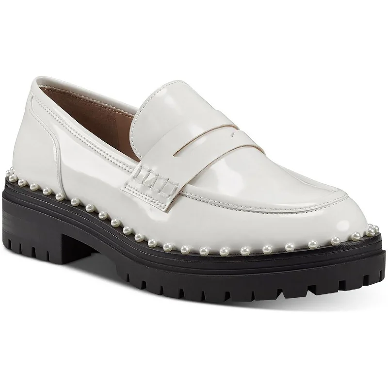 Loafers for relaxed days-INC Womens Branna Leather Platform Loafers