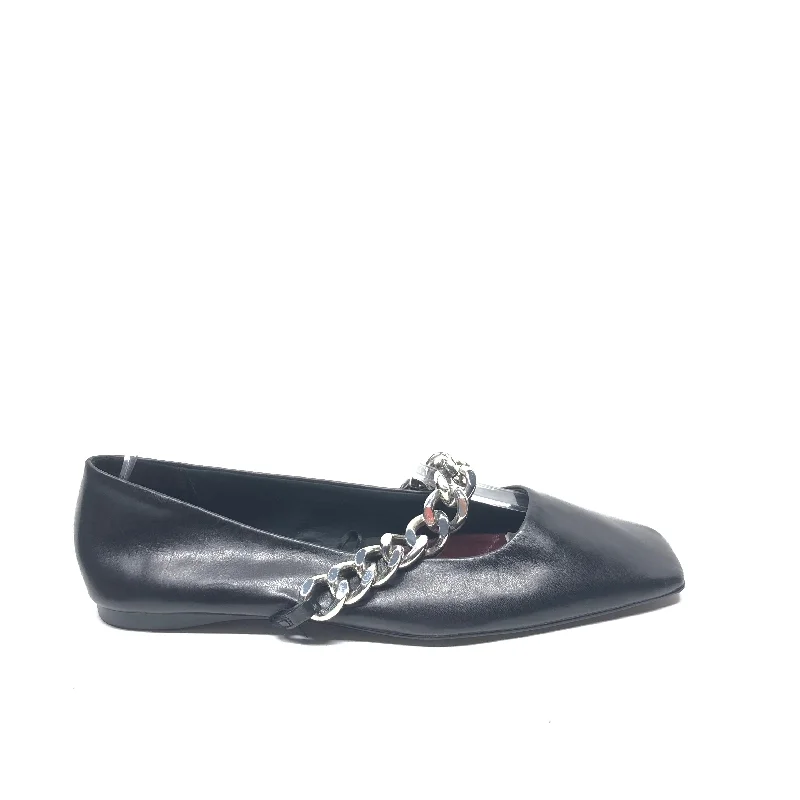 Flats with natural spaces-Shoes Flats By Zara In Black, Size: 7