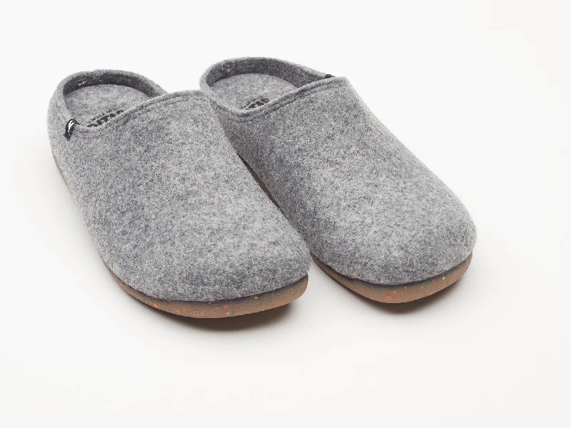 running shoes with flexible upper-Koti soft eco felt mule slippers, rubber soles