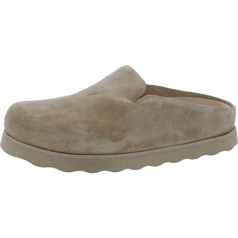 Flats with pet-friendly spaces-Vince Womens Carmel Clog Faux Suede Slip-On Mules