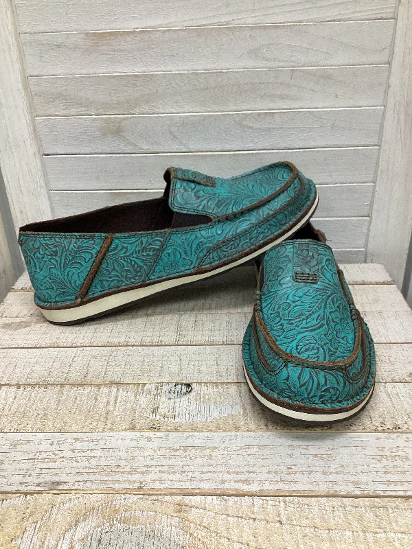 Flats with modern charm-Shoes Flats By Ariat In Teal, Size: 11