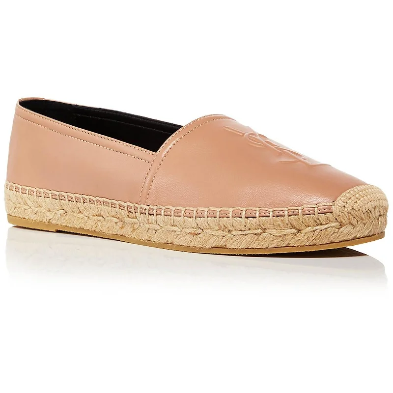 Flats with scenic balcony-Yves Saint Laurent Womens Leather Slip On Espadrilles