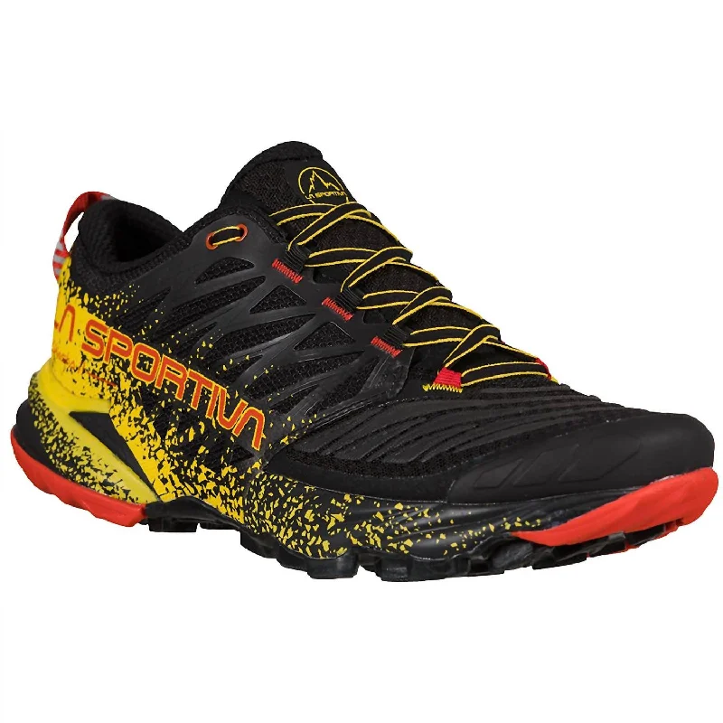 Men's Akasha Ii Sneakers In Black/yellow