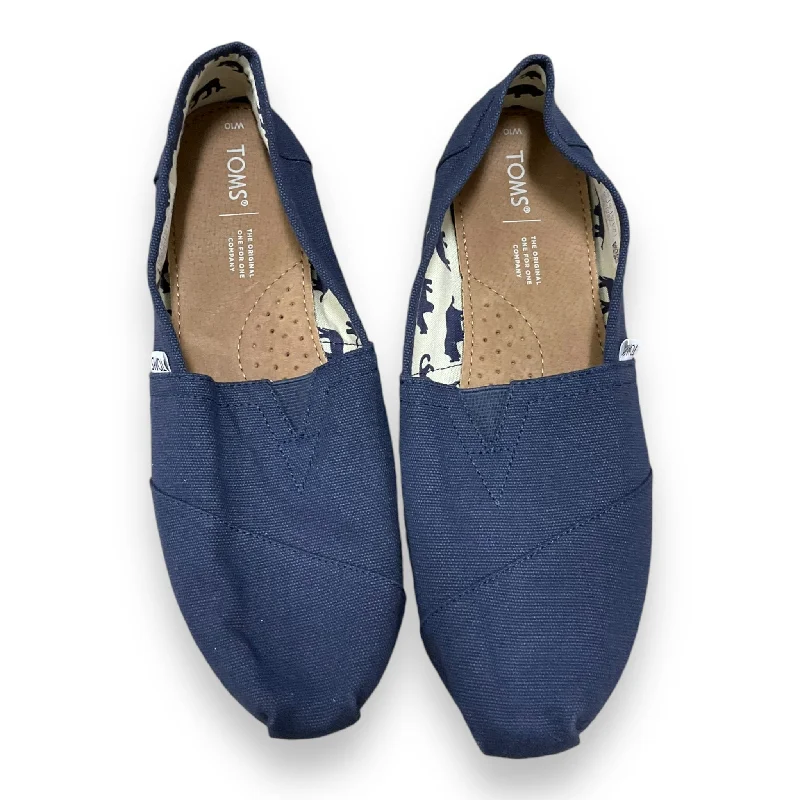 Flats near museums-Shoes Flats By Toms In Blue, Size: 10