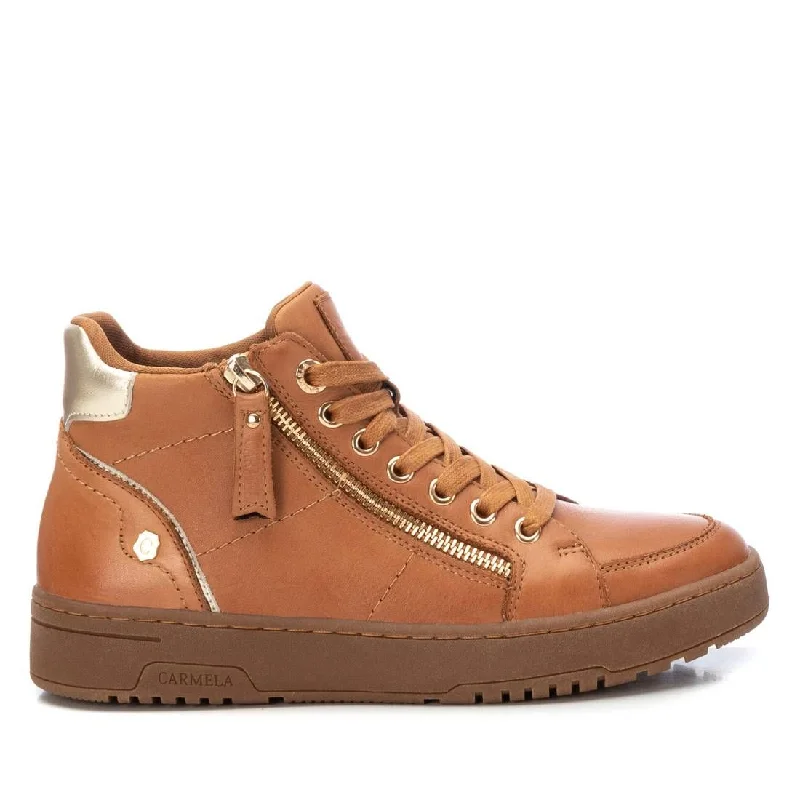 Carmela CollectionWWomen's Leather High Top Sneakers By XTI