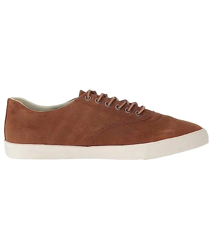 Men's Hermosa Plimsoll Wintertide Sneakers In Whiskey Leather