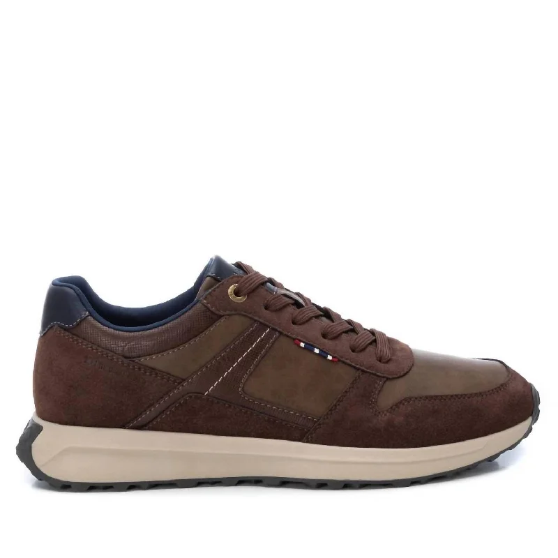 Men's Casual Sneakers In Brown