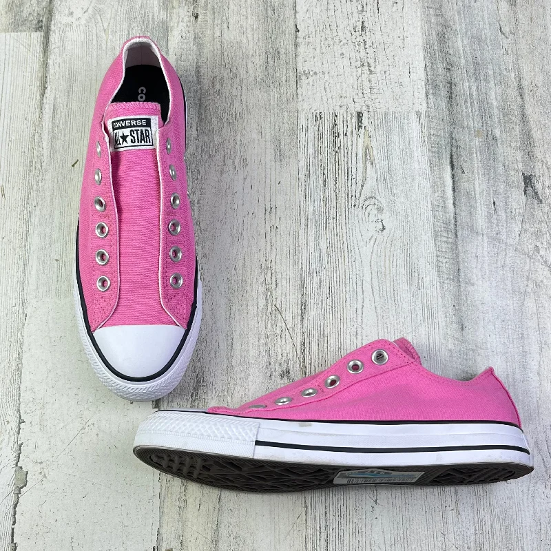 Flats with outdoor space-Shoes Flats By Converse In Pink, Size: 7.5