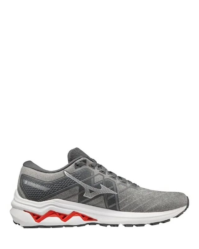 running shoes with anti microbial-Men's Wave Inspire 18 Running Shoe In Ultimate Grey-Silver