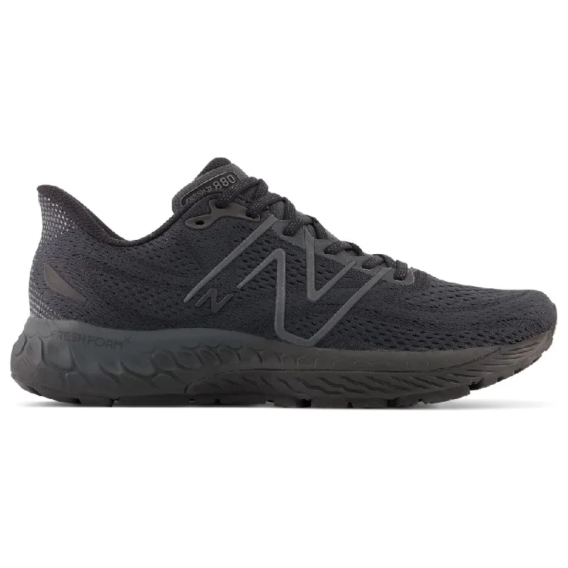 running shoes with strong laces-New Balance Fresh Foam X 880v13 Black Running Shoe (Women's)