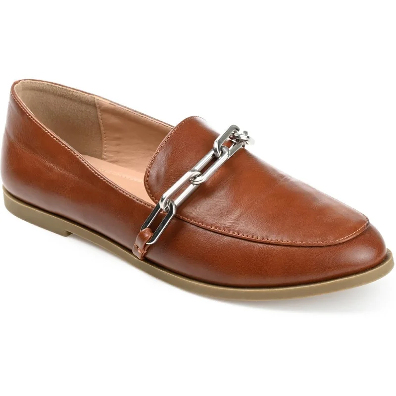 Loafers for outdoor wear-Journee Collection Womens Madison Faux Leather Almond Toe Loafers