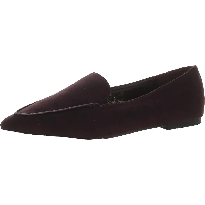 Loafers for summer travel-Greatonu Womens Faux Suede Slip-On Loafers