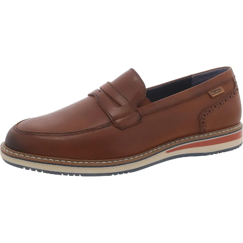 Loafers with trendy trips-Pikolinos Mens AVILA Leather Slip on Loafers