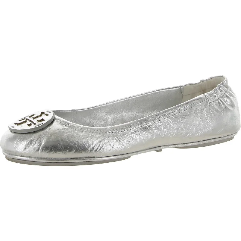 Flats near public events-Tory Burch Womens Minnie Travel Slip On Leather Ballet Flats